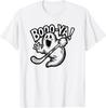Spooky Ghost Halloween Ice Hockey Graphic Tee - Perfect for Halloween Fun!