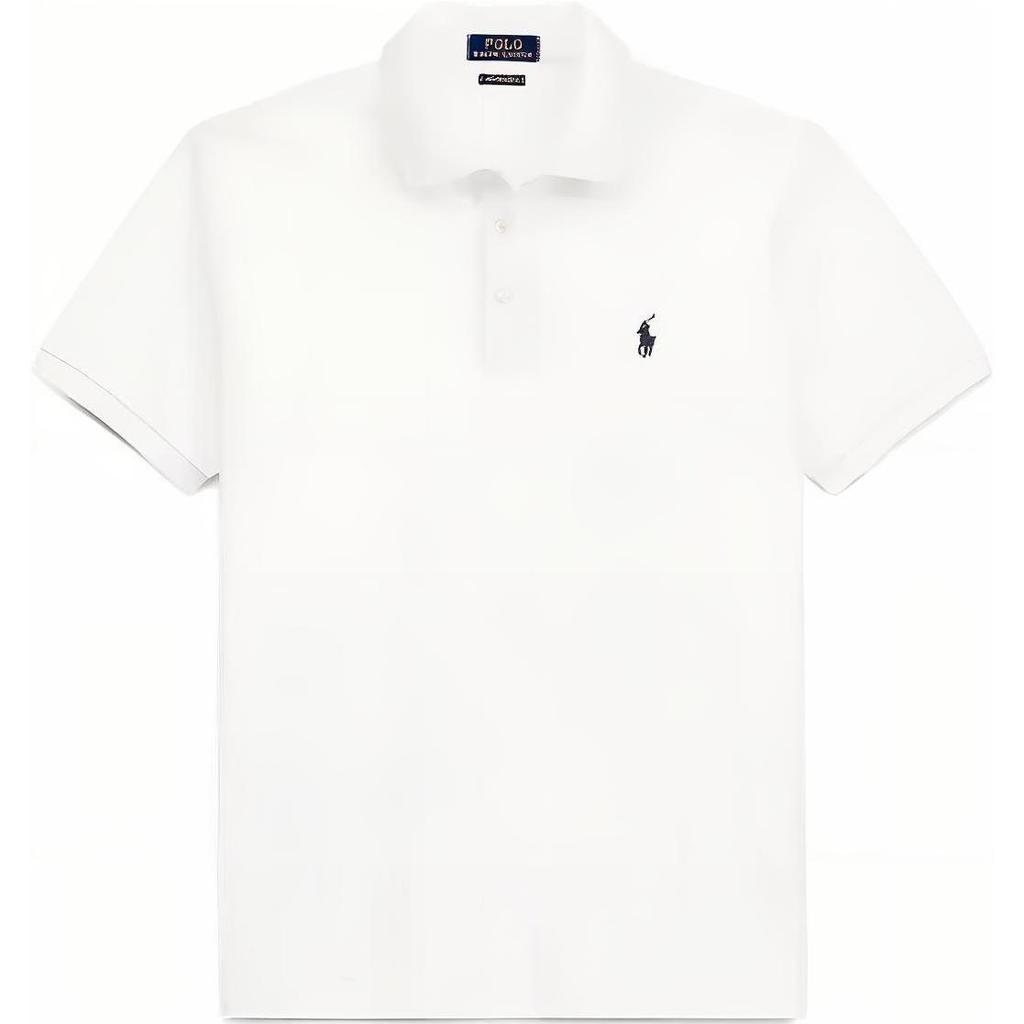 Polo Ralph Lauren Solid Slim Fit Stretch Short Sleeve Polo Shirt Men tops White MNPOKNI1N820211-100