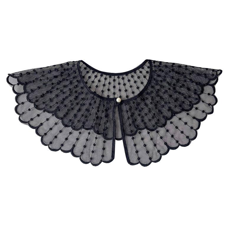 Encaje Calado Con Chal Pequeño Verano Versátil Decorativo Protector de Cuello Con Falda Chaleco Cuello Falso de Mujer