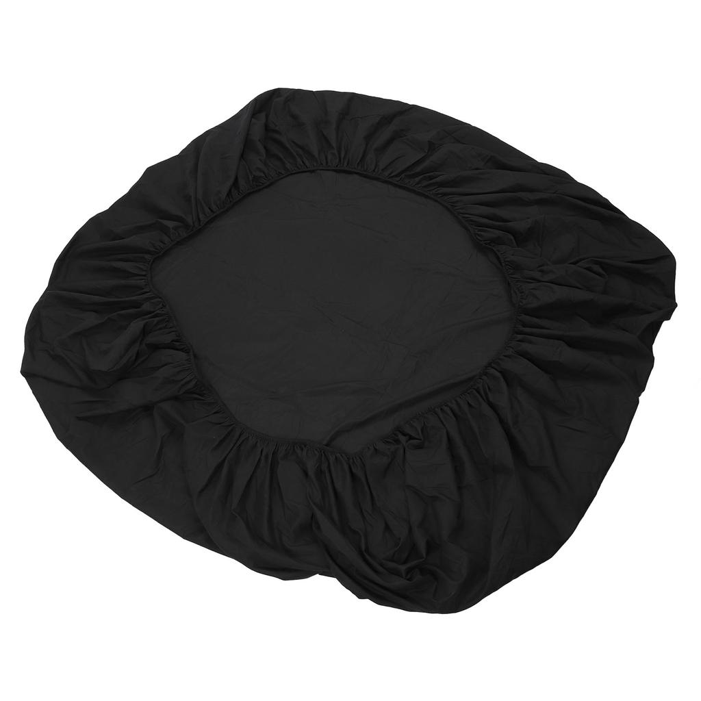 Fitted Sheet Washable Solid Color Bed Sheet Breathable Fitted Mattress Protector for Bedroom Black