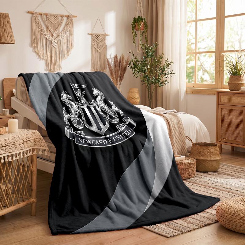 Newcastle United Football Print Flannel Blanket Soft Warm Sofa Bed Throw Blanket For Home Office Bedroom