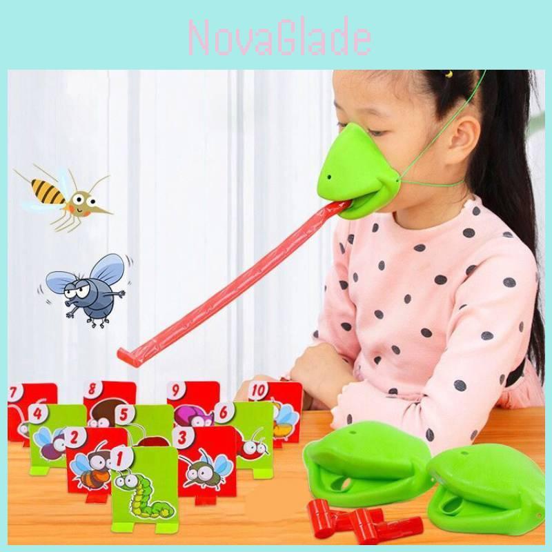 Soft And Flexible Frog Tongue Playset For Children Enriching Family Game Moments