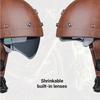 Motorcycle Helmet Retro PU Four Fashion Helmet Ride Half Scooter Helmet Motorcycle For Men And Women