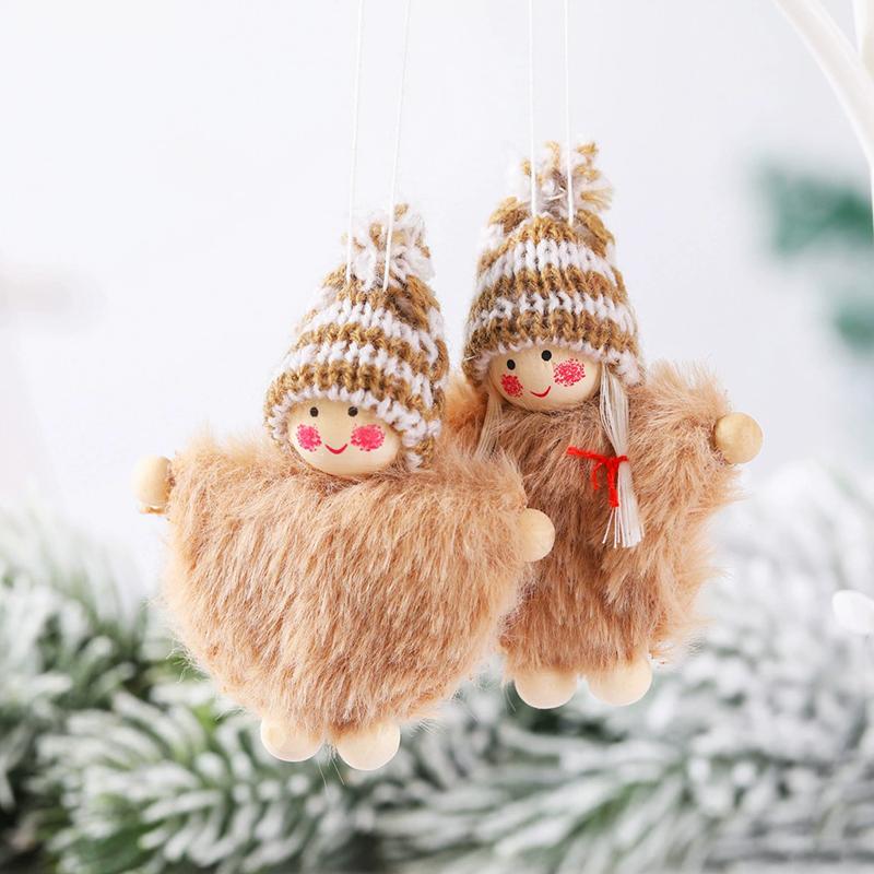 

WTEMPO Рождественские подвески с веревочками, милые украшения для рождественской елки, праздничный декор, рождественская новогодняя вечеринка и украшение для дома, подвесные кулоны для помещений и улицы 2pcs хаки
