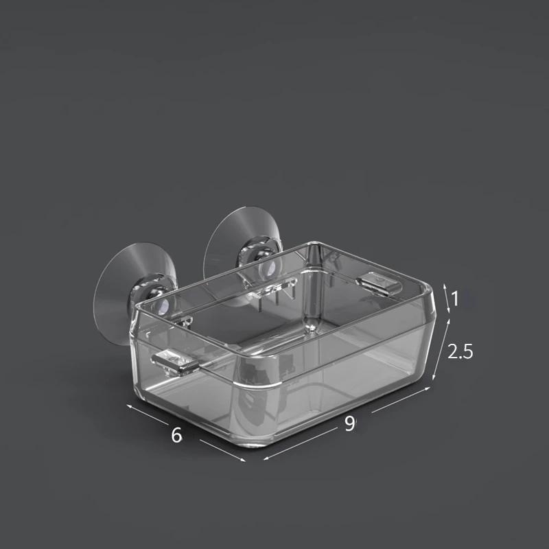 

Cawayi Kennel Pet Reptile Transparent Feeder Anti-escape Food Bowl Worm Live Container With Strong Suction Cups Pet Supplies Pet