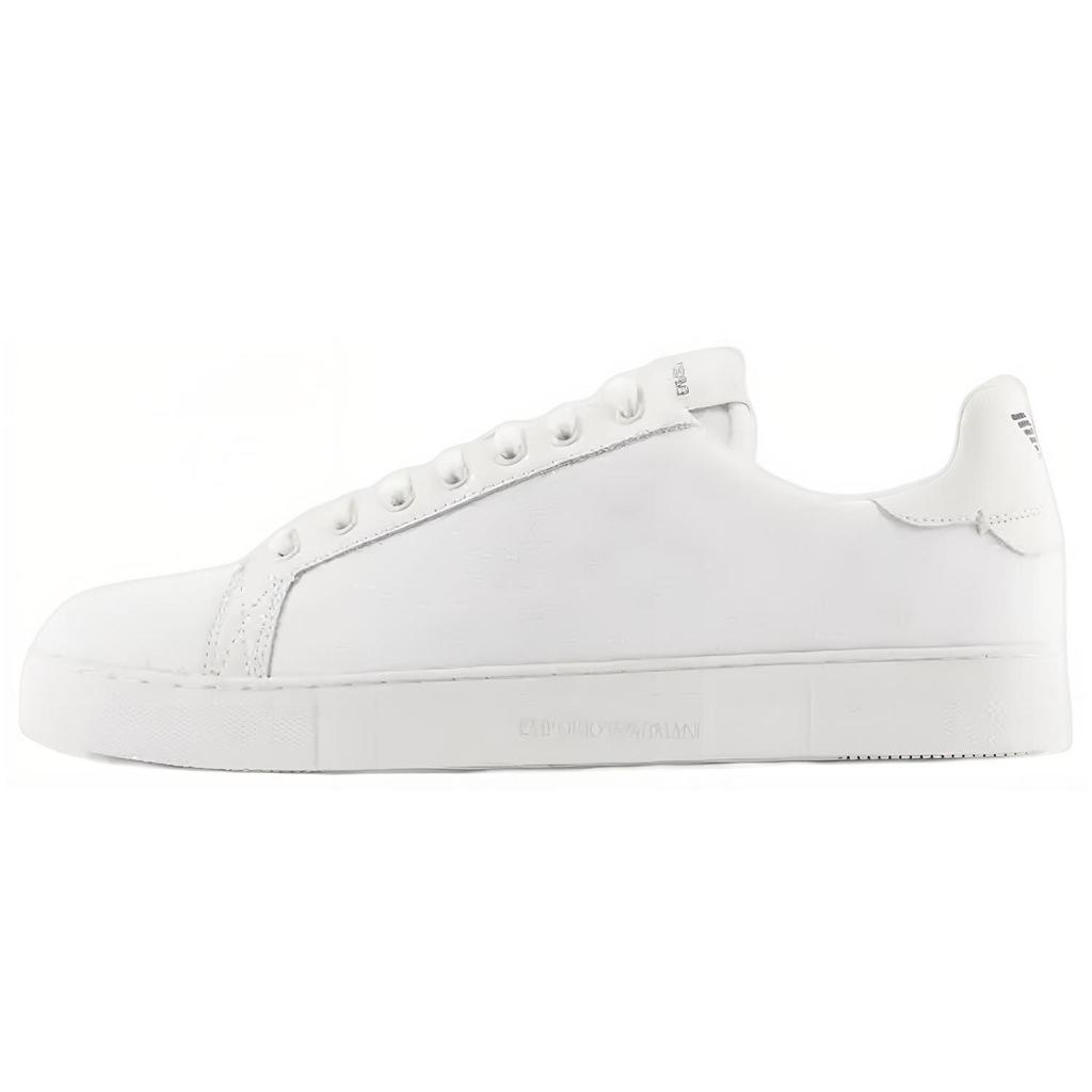 Emporio Armani Simple Logo Low-Top Fashion Sneakers Men sneakers White X4X316XM741M801