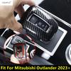 Pokrywa Dekoracyjna Gałki Zmiany Biegów Rączki Wykończenie Dla Mitsubishi Outlander - 2025 Czarne / Włókno Węglowe Akcesoria Wnętrza