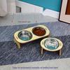 Stainless Steel Pet Bowl Stand: Cat & Dog-Friendly, Anti-Spill, Neck Protection, 2-in-1 Design for Food & Water