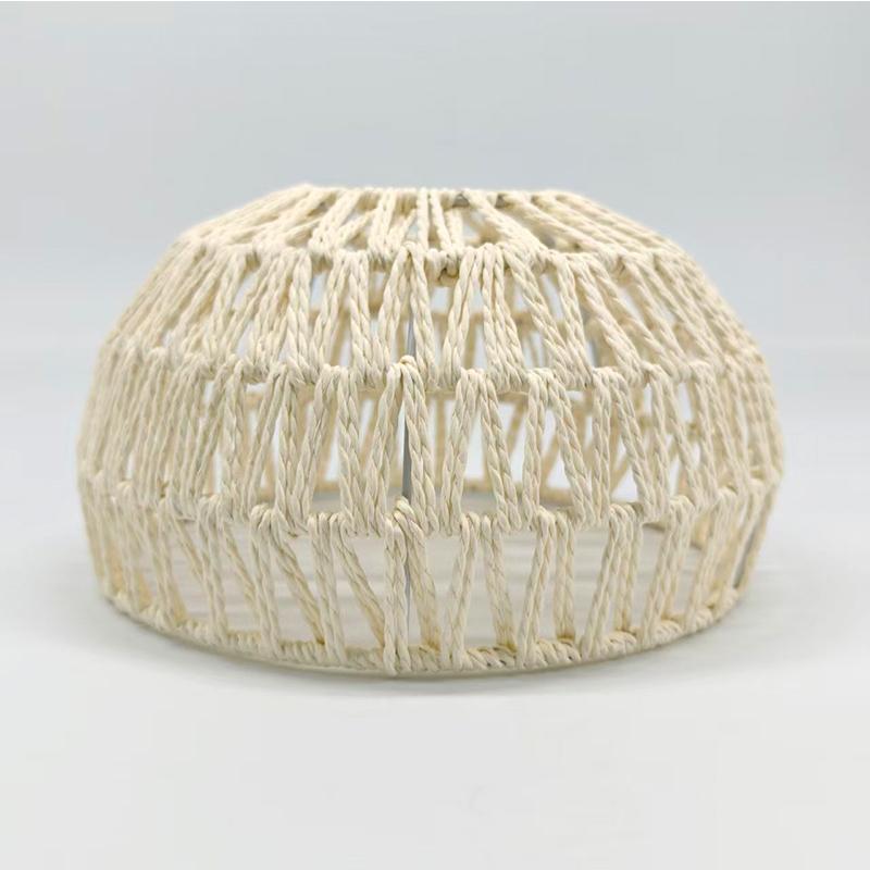 Rustic-style Hemp Rope Chandelier Woven Pendant Lamp Restaurant Bar Bedroom Living Room Ceiling Light Handwoven Lampshade
