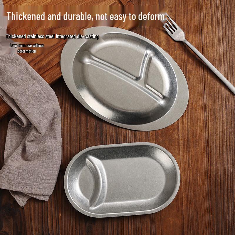ZISIZ Retro Stainless Steel Rectangular Serving Tray