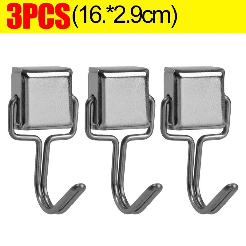 30/1PCS Square Magnetic Hook Load Bearing Wall-mounted Hangers Home Kitchen Bathroom Storage Strong Magnet Hooks Keys Holder