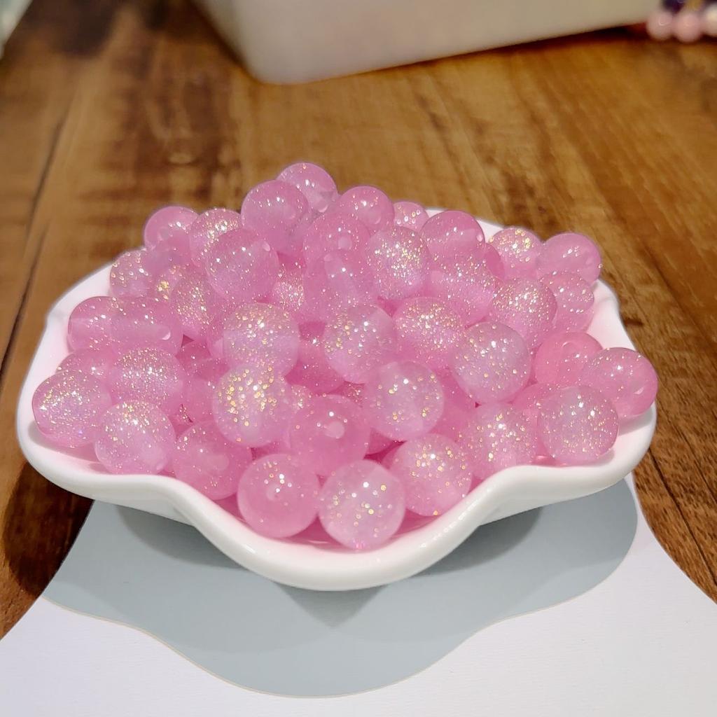 16Mm Soft Heart Filling Dream Starry Sky Fine Flash Cat Eye Resin Loose Beads Handmade DIY Beaded Mobile Phone Chain Accessories