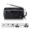 Lenco MCR-113BK - Rádio de emergência portátil com manivela, lanterna e power bank num só aparelho - Preto
