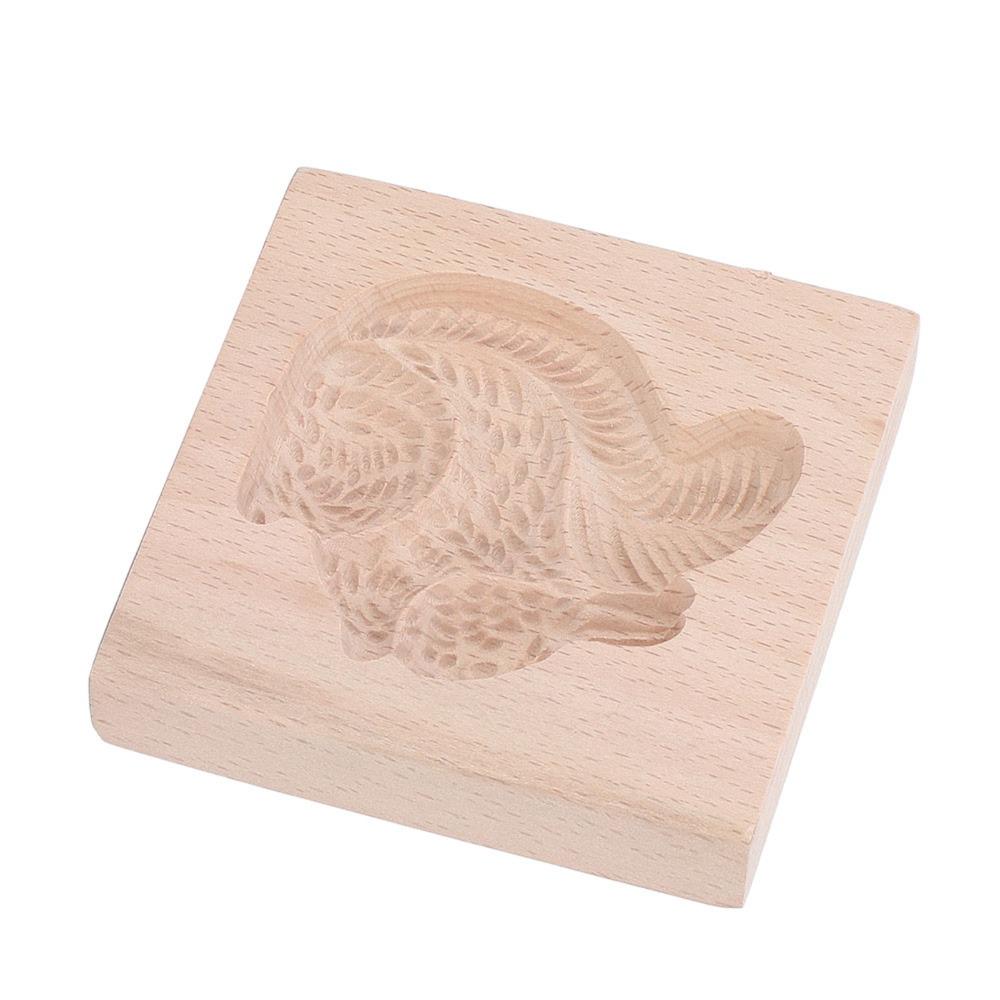 Natural Beech Wood Cookie Cutter Smooth Surface Biscuit Mould Baking Stamp Christmas Baking