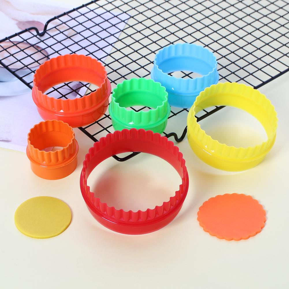 Molde de plástico para galletas, juego de 5-6 colores para hornear, molde para mousse de frutas y verduras, molde para pastel de galletas