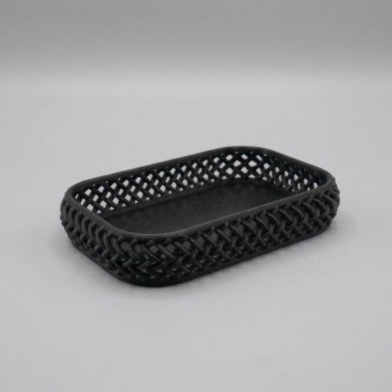 Drukowana 3D Taca na mydło o plecionej fakturze Łazienka Zlewozmywak Kuchenny Pojemnik na mydło Mały Dekoracyjny Organizer na stolik kawowy na mydło Perfumy Świecę