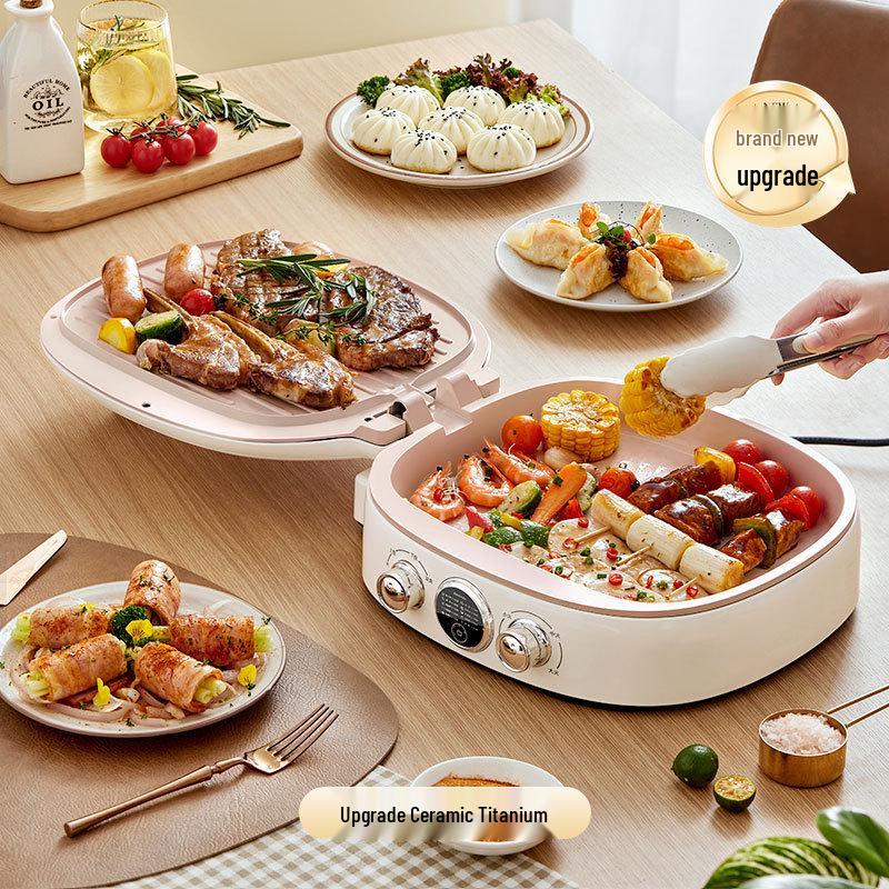 Multi-functional Double-Sided Electric Pancake Maker with Ceramic Heating