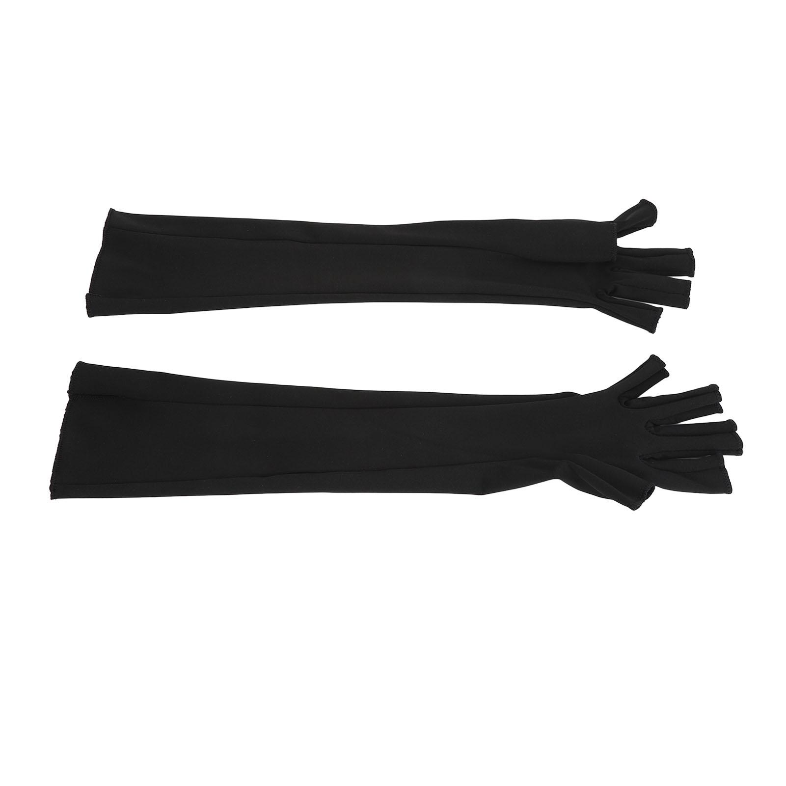 

1 пара компрессионных перчаток для артрита, компрессионные перчатки без пальцев для женщин, мужчин, карпальный туннель чёрный