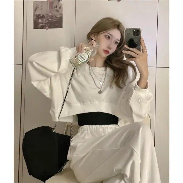 

Женские пуловеры, укороченные толстовки с длинными рукавами, повседневные укороченные топы на весну, осень и зиму M