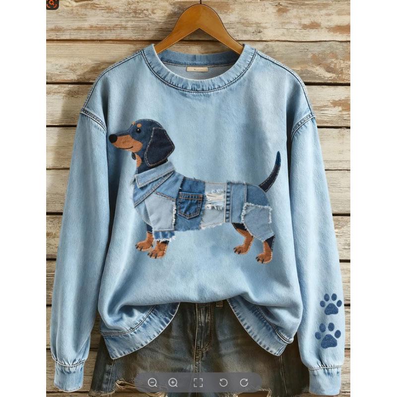 2026 3D Printed Cartoon Round Neck Long Sleeve Pullover Sweatshirt