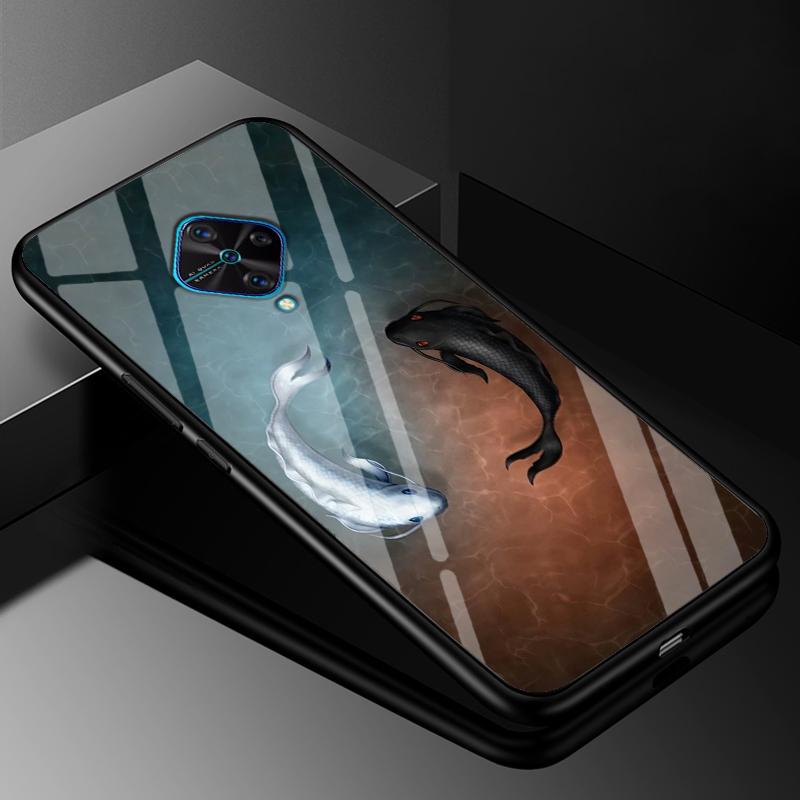 Tempered Glass Case For Vivo V17 Case Russia Glass Back Cover Soft Bumper For Vivo V17 Phone Cases V 17 Funda Y9s S1 Pro Coque