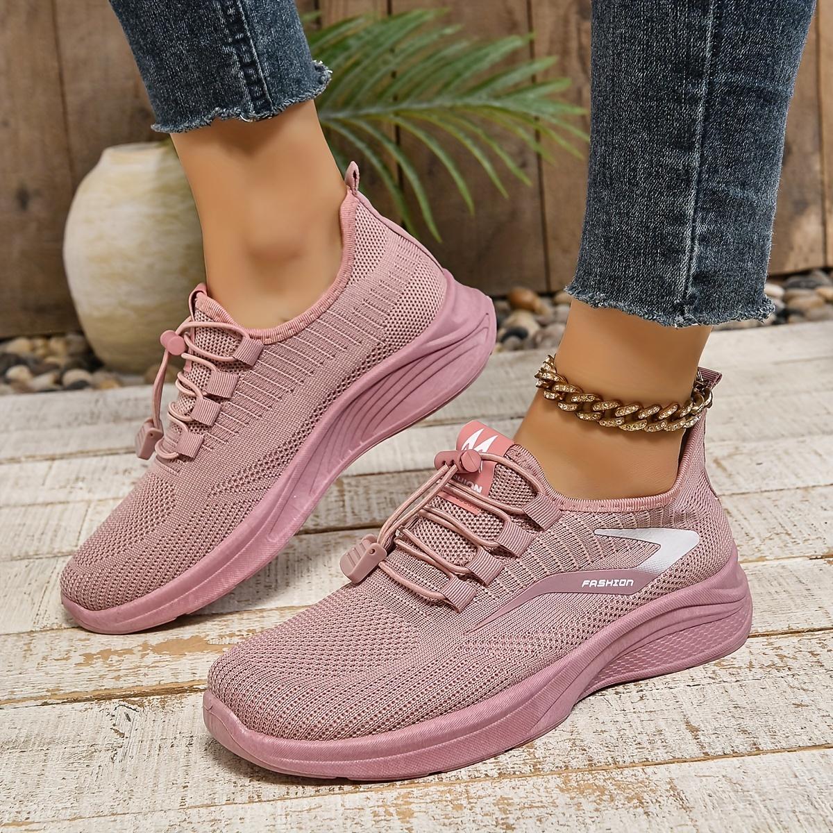 

Women Lightweight Athletic Shoes Breathable Low-Top Sneakers Soft Running, Walking, Gym, Jogging Shoes 41 рожевий