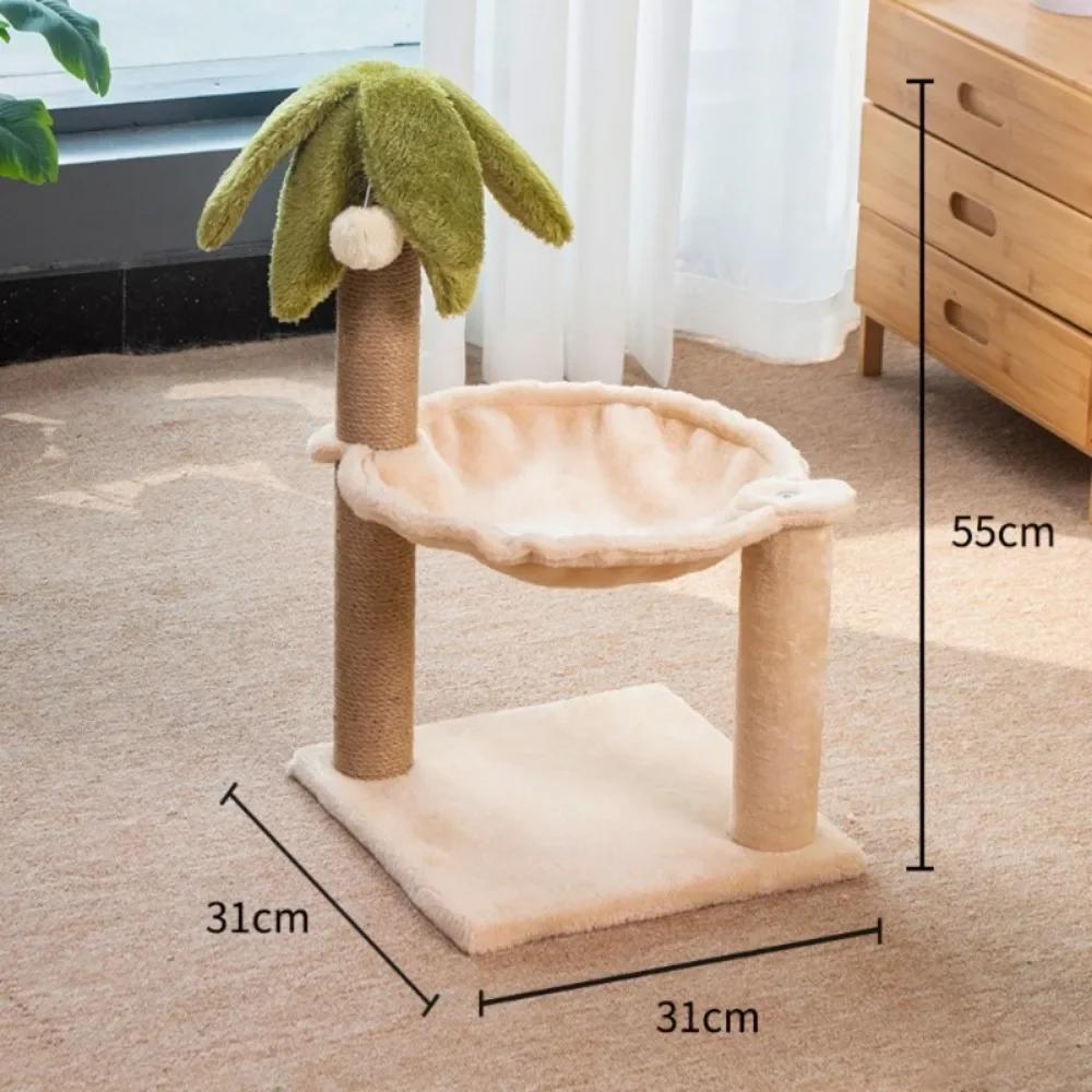 Cat Climbing Frame Double Layer Coconut Tree Cactus Cats Climbing Frame Integrated Toy Wear-resistant Sisal Cat Scratching Posts