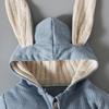 Easter Bunny Ears Hooded Romper for Girls - Spring & Autumn Style