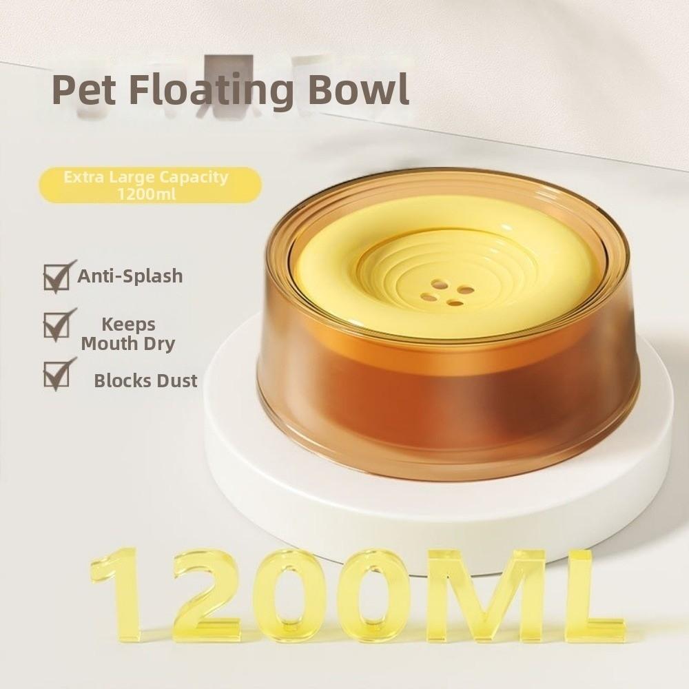 Non-Slip Base Dog Drinking Bowl Large Capacity Cat Bowl Pet Floating Water Bowl  Pet Accessories