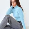 Women's Turtleneck Sweaters Long Sleeve Ribbed Mock Neck Sweater Spring Fall Slim-Fit Basic Layer Knit Pullover Lightweight Underwear Tops for Women