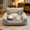 Cat Sofa Thickened High-Elastic Filling Removable Washable Cover Sofa-Style Design for Cats and Dogs All-Season Breathable Pet Bed