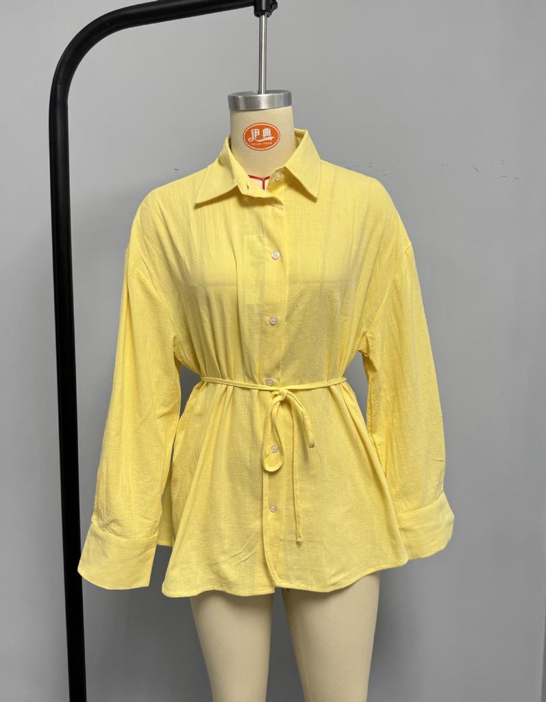 Women's Multi-Color Waist-Defining Tie-Up Fashion Shirt