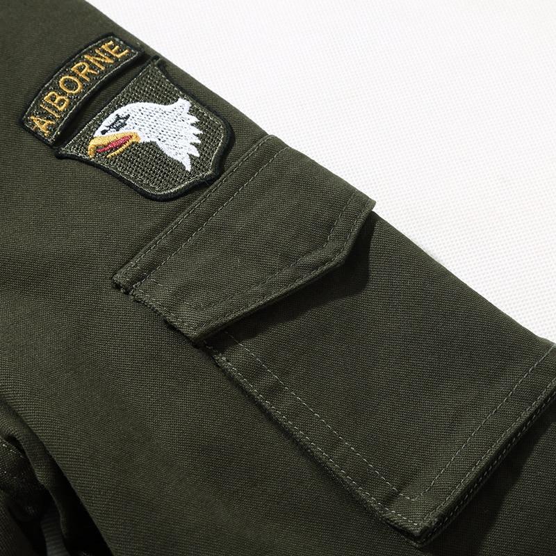Herrenjacken Freizeit Einfach Reißverschluss Fliegerjacke Stehkragen Stickerei Schlanke Jacke
