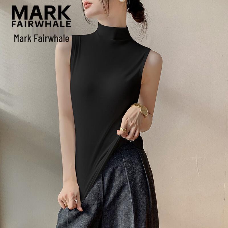 MARK FAIRWHALE Women's Semi-High Collar Sleeveless Tank Top
