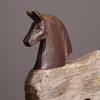 Creative Resin Ornaments The Horse Horse Simulated Animal Sculpture Wood Grain Road Handmade Arts Crafts Decorative Figurines