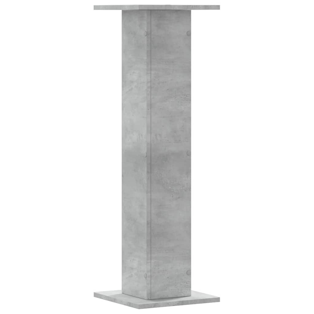Plant Stand 2 pcs Concrete Grey 30 x 30 x 95 cm Wood Based Material