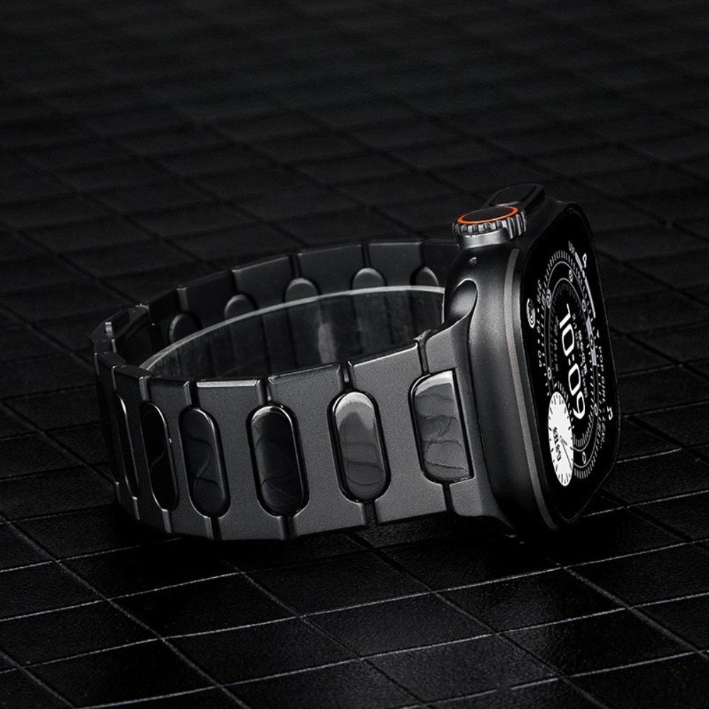 Titanium Alloy Metal Band For Apple Watch Ultra 3 11 10 9 8 7 SE 6 Silicone Magnetic Bracelet Strap For iWatch 42mm 44 45mm 46mm 49m
