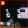Huitan Geometric Crystal Cubic Zirconia Dangle Earrings for Women Silver Color Luxury Trendy Female Earrings Daily Wear Jewelry