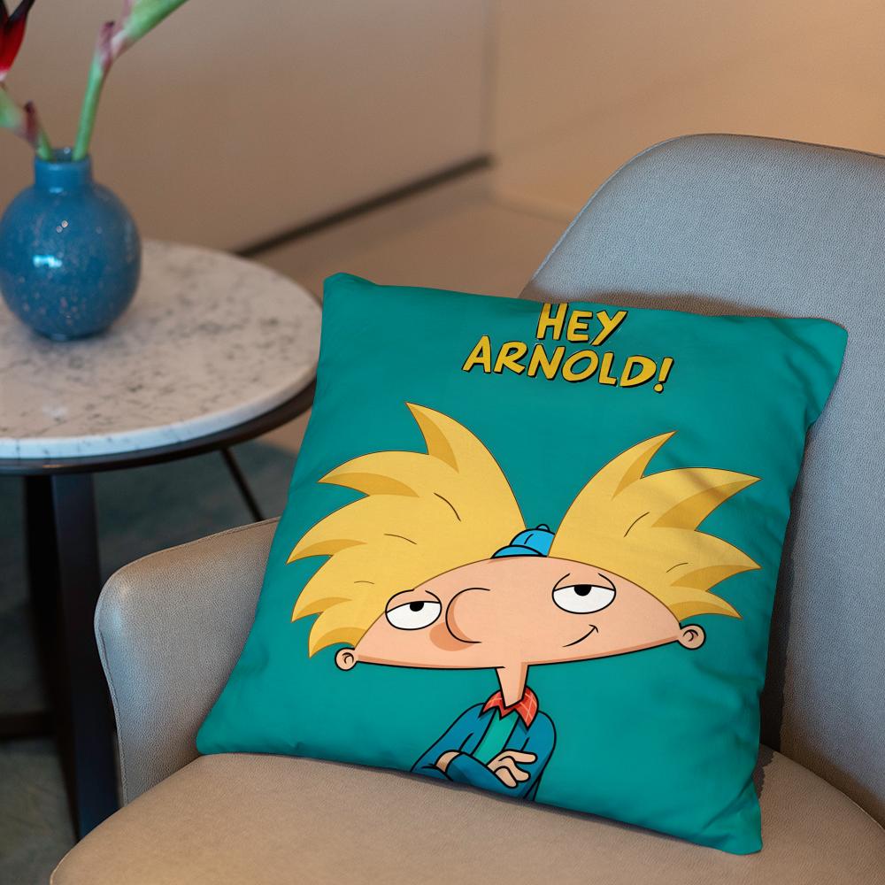 H-Hey ArnoldS Cushion Cover 2-in-1 Reversible Plush Pillow Cover | Car/Sofa/Bed | Perfect Gift