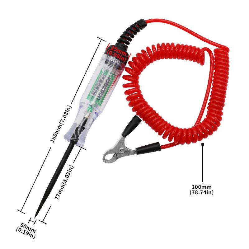 Multivoltage Automotive Circuit Tester Pen: 6V/12V/24V Electric Light Tool for Car Voltage Detection