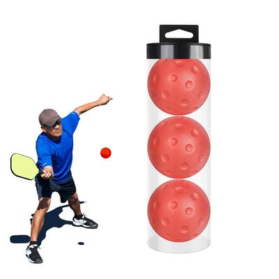 Quiet Foam Pickleballs for Indoor or Outdoor Practice Pickleball Balls with Exact Real Ball Bounce 3 Pack Green & Yellow Color