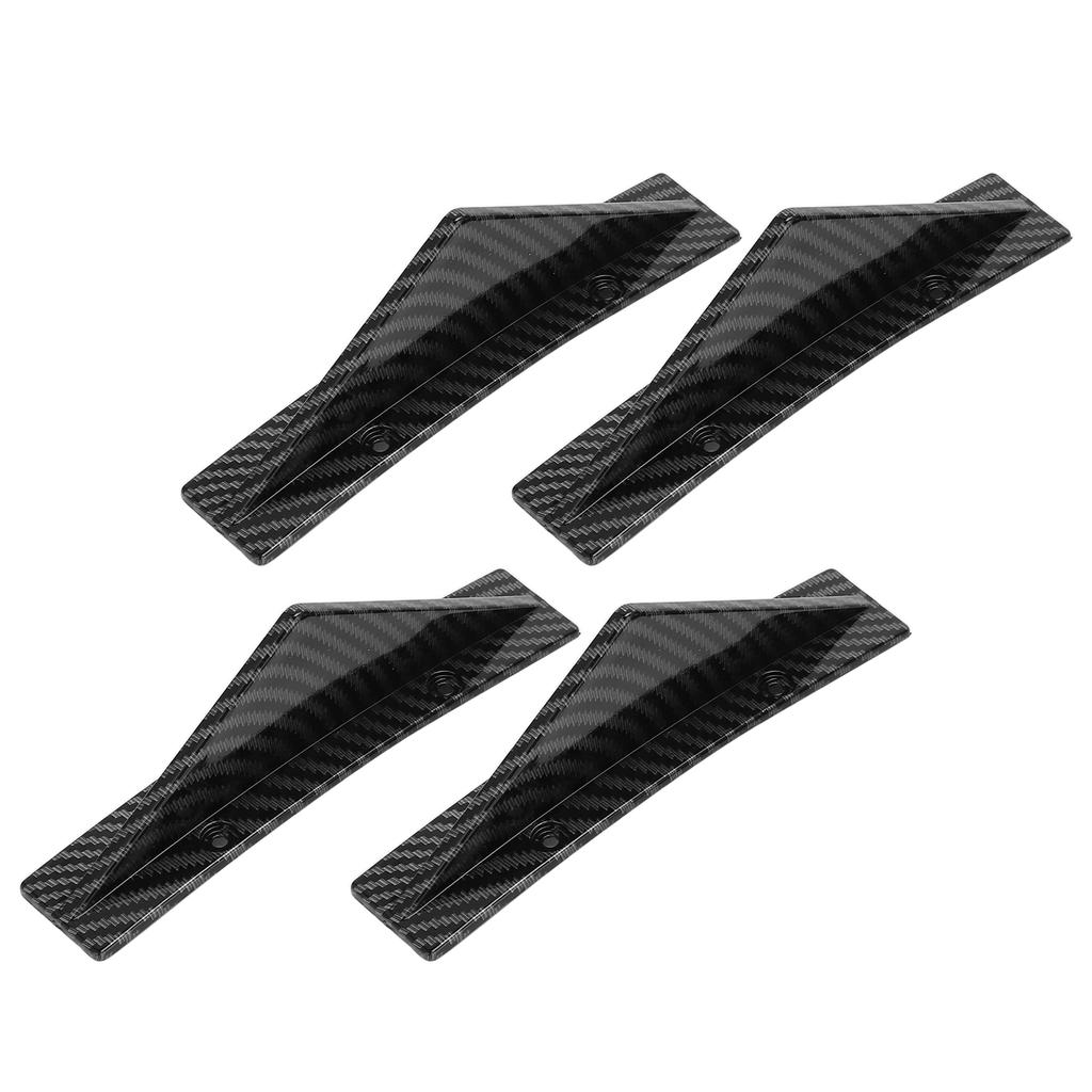 Car Rear Lower Bumper Diffuser Carbon Fiber Style Curved Universal Automobile Modification