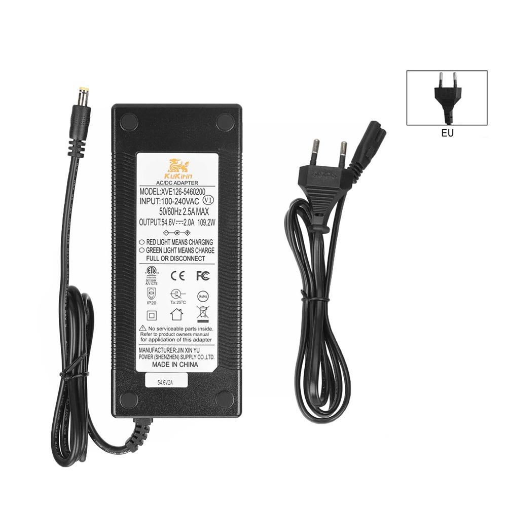 54.6V 2.0A Charger DC2.1 for Kugoo Kukirin G2 Scooter EU Plug