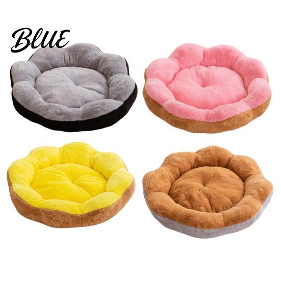 Cucce per Animali Semi-chiuse Fondo Antiscivolo Forma a Fiore di Peluche Invernale per Gatti Cani con Morbida Macchina