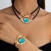 Set di Braccialetti Bohemien in Pelle Intrecciati a Mano, Braccialetto Wrap Regolabile con Chiusura Magnetica in Lega, Regalo Amicizia Hippie per Donne Uomini