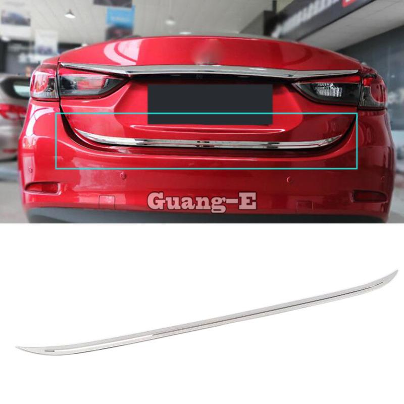 For Mazda6 Mazda 6 Atenza 2014 2015 2016 2017 2018  Car Stick Body Stainless Steel Rear Door Tailgate Frame Plate Trim Trunk
