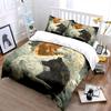 Wolf-Themed Art Trio For Decor Exquisite Three-Piece Bedding Set Gift For Kids And Adults