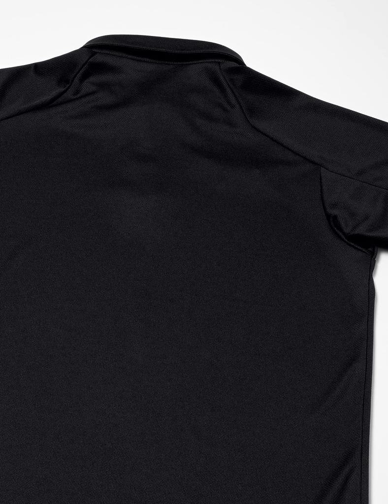 Mizuno Training Wear Polo Short Size S Shirt, Button-Down, Sleeve, Moisture-Wicking, Quick-Drying, Black/Diva Blue,