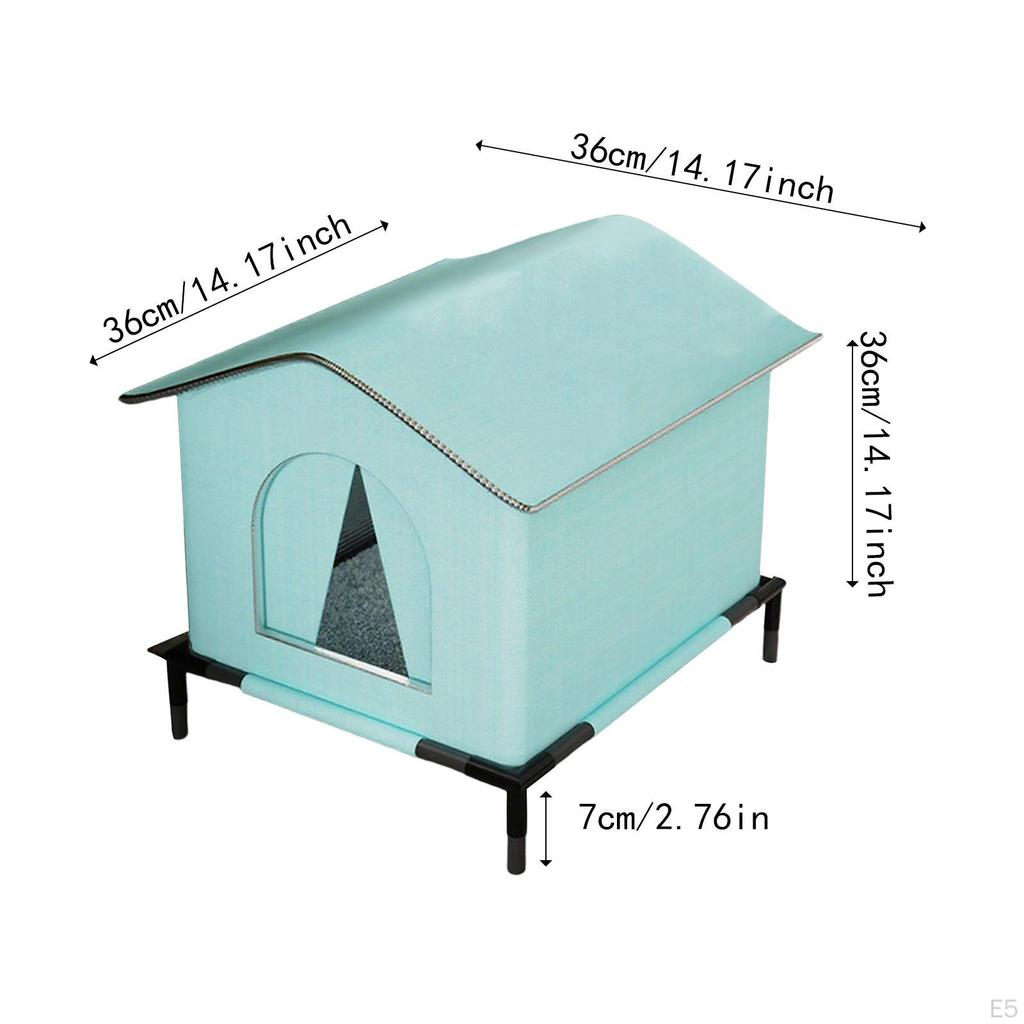House for Outdoor Cats Elevated Pet Supplies Warm Nest Tent Kitten Cave Stray Shelter Waterproof