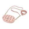 MCM Pink Visetos Leather Oval Crossbody Camera Bag with Silver Hardware for Daily Use